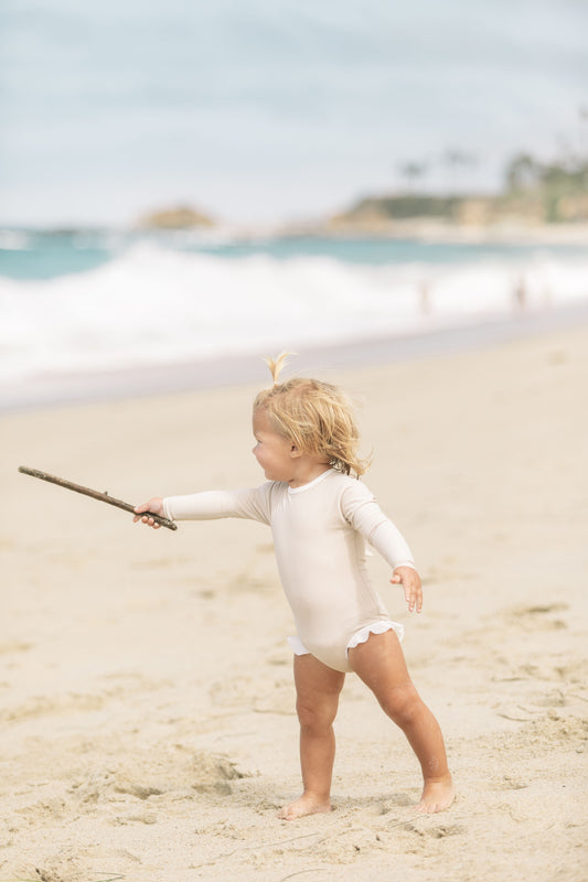Doheny Rash Guard The Doheny Rashguard - Sand – MooRoo Swim